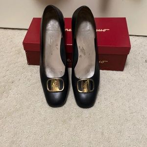 Ferragammo heels- good condition- sz 9